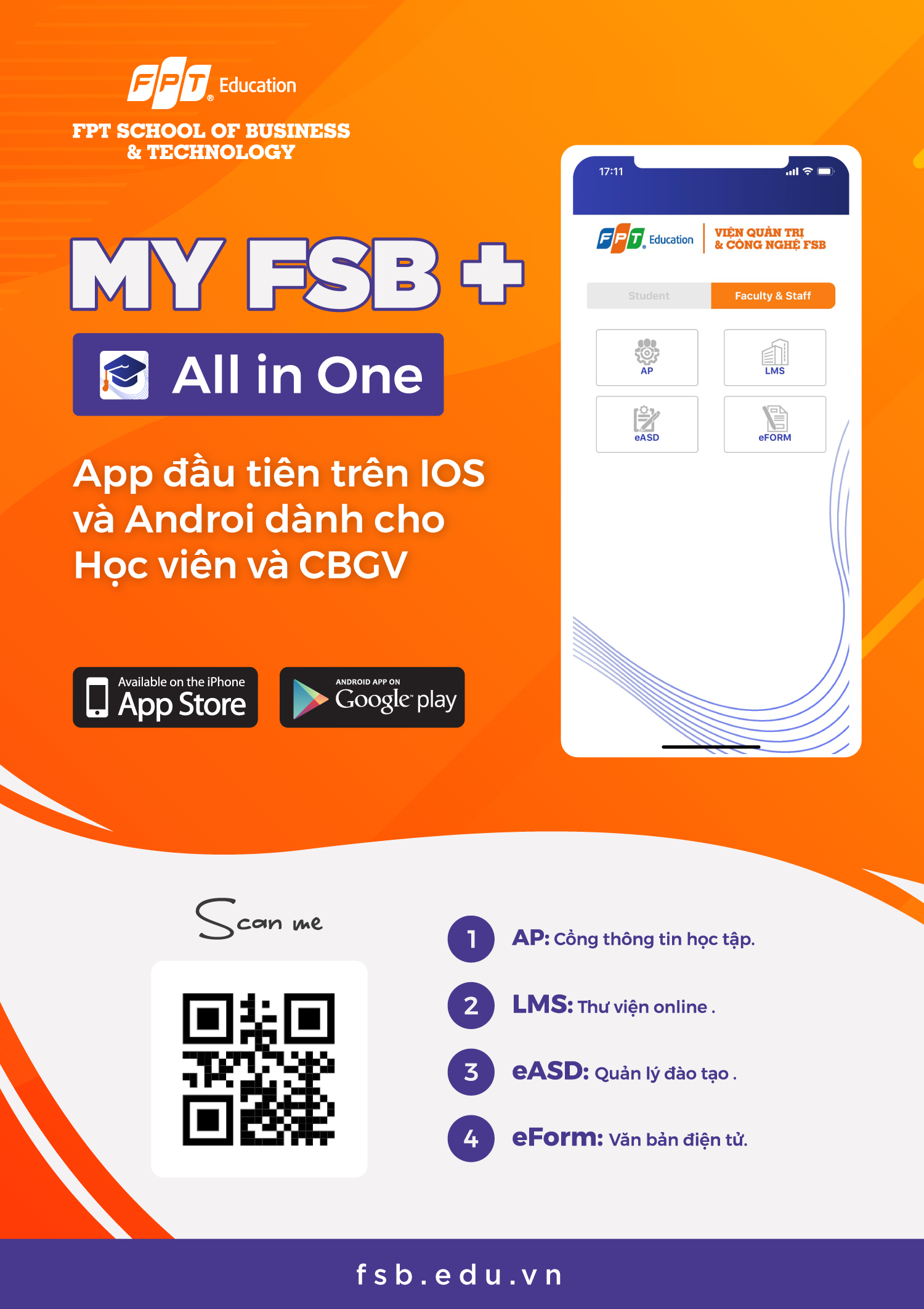 FSB ra mắt ứng dụng di động đầu tiên dành cho học viên và CBGV giữa tâm dịch COVID