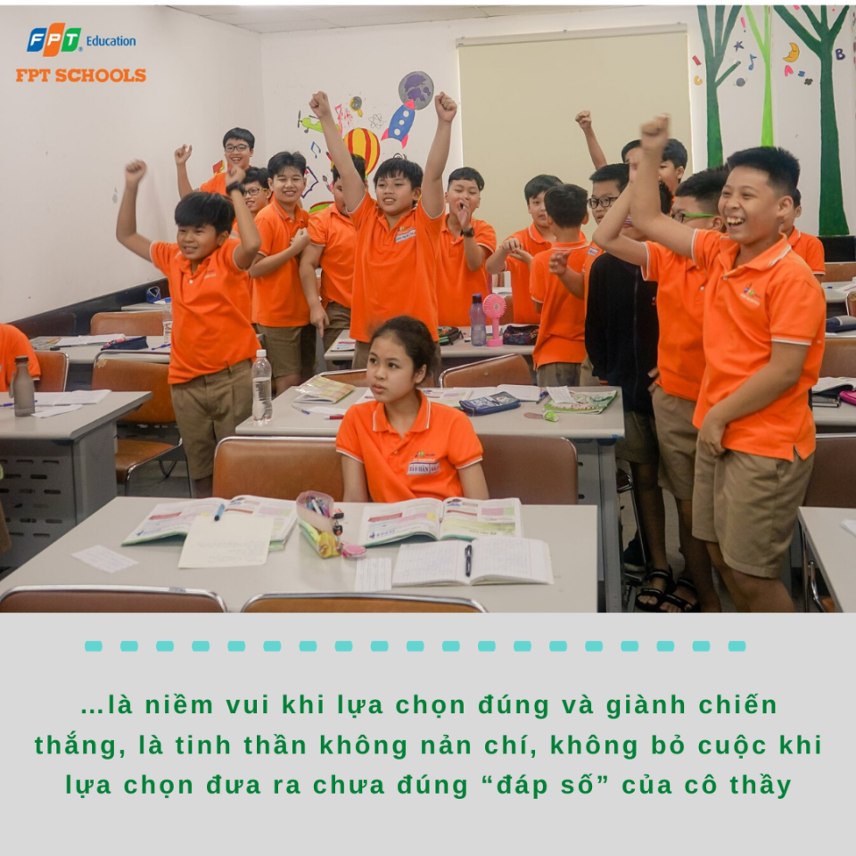 Các bạn nhỏ cùng nhau cố gắng học tập nhờ phương pháp học cùng trải nghiệm đầy thú vị