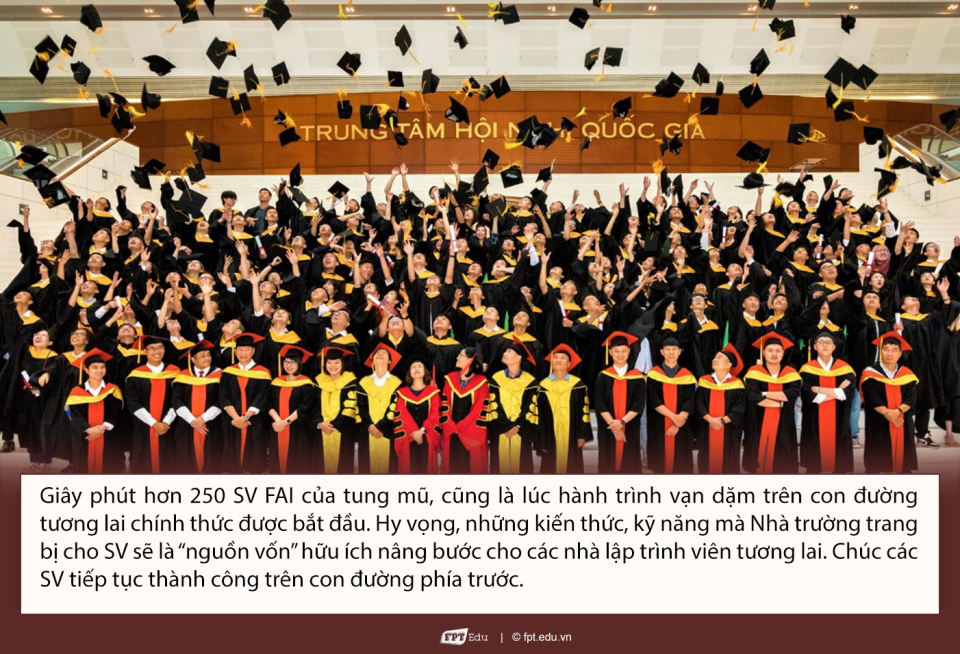 lễ tốt nghiệp của sinh viên sau chặng đường học cùng trải nghiệm