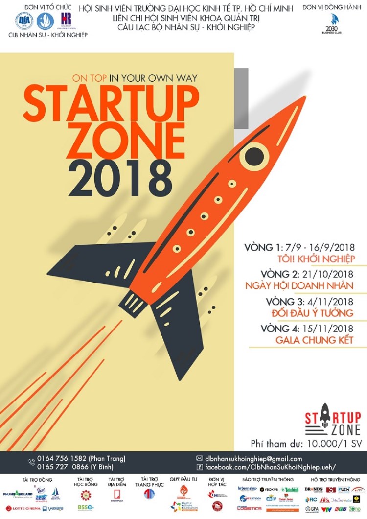 Poster cuộc thi "Start Up Zone" năm 2018