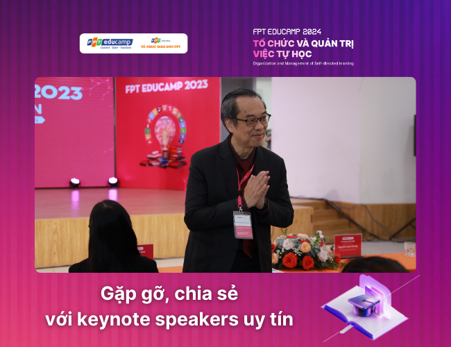 Keynote speaker là các chuyên gia giáo dục uy tín ở trong, ngoài nước