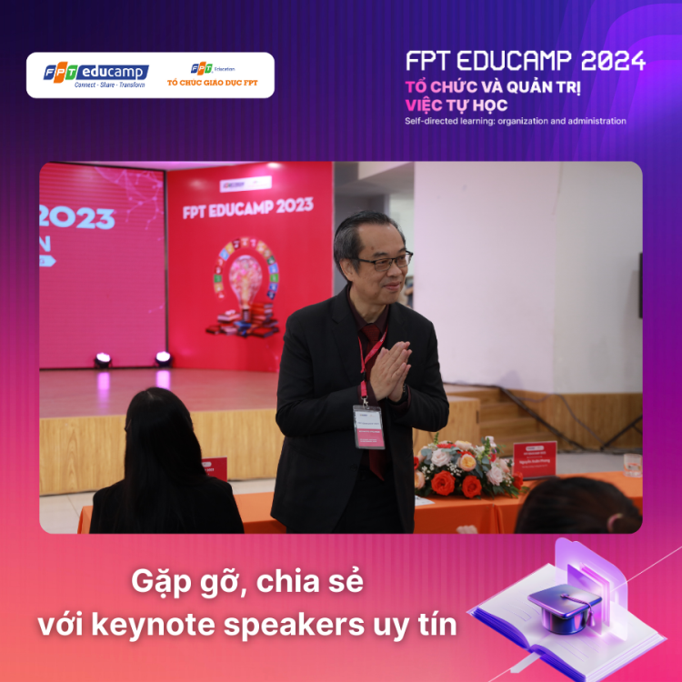 Keynote speaker là các chuyên gia giáo dục uy tín ở trong, ngoài nước