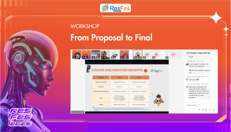 Workshop hướng dẫn và giải đáp các thông tin liên quan đến Vòng chung kết ResFes 2025