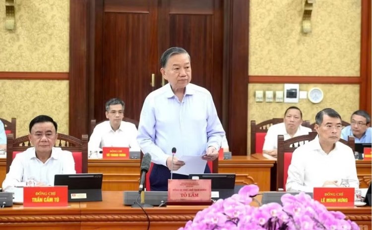 Tổng Bí thư, Chủ tịch nước Tô Lâm chủ trì phiên họp Ban Chỉ đạo Trung ương thực hiện Nghị quyết số 57-NQ/TW ngày 30/7. (Ảnh: ĐĂNG KHOA)