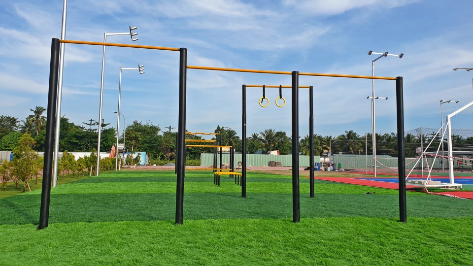 Sân thể thao dành cho sinh viên đam mê rèn luyện sức khỏe.
