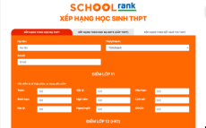 Ứng dụng công cụ tra cứu xếp hạng học tập SchoolRank để xét tuyển