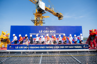 FPT cất nóc công trình Trường Phổ thông liên cấp FPT Sóc Trăng