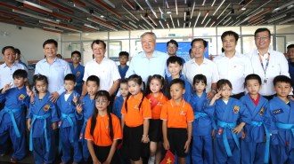 Phó Thủ tướng Thường trực Chính phủ Nguyễn Hòa Bình thăm dự án Tổ hợp Giáo dục FPT Huế